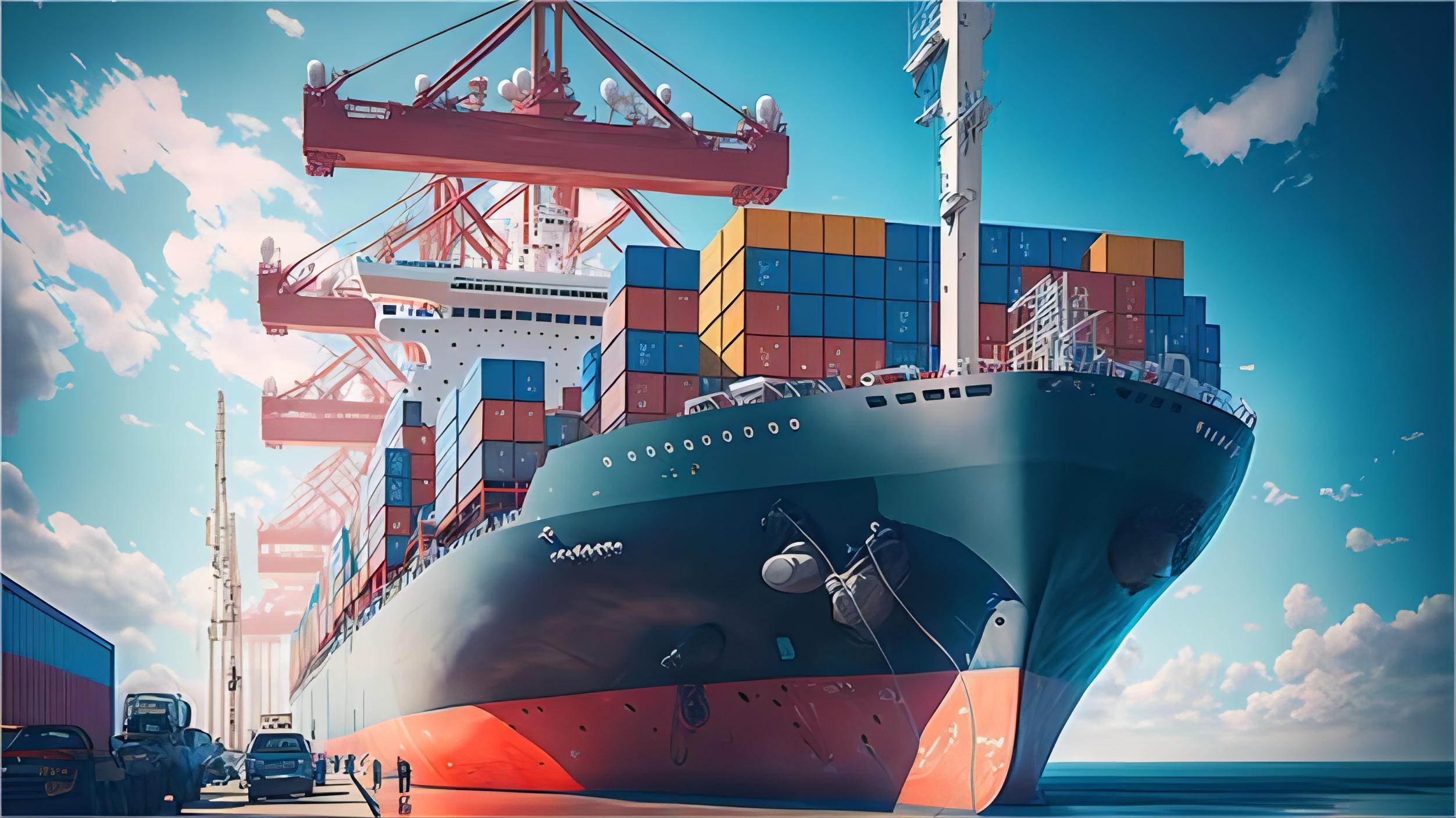 Logistics warehouse with packages ready for Saudi Arabia