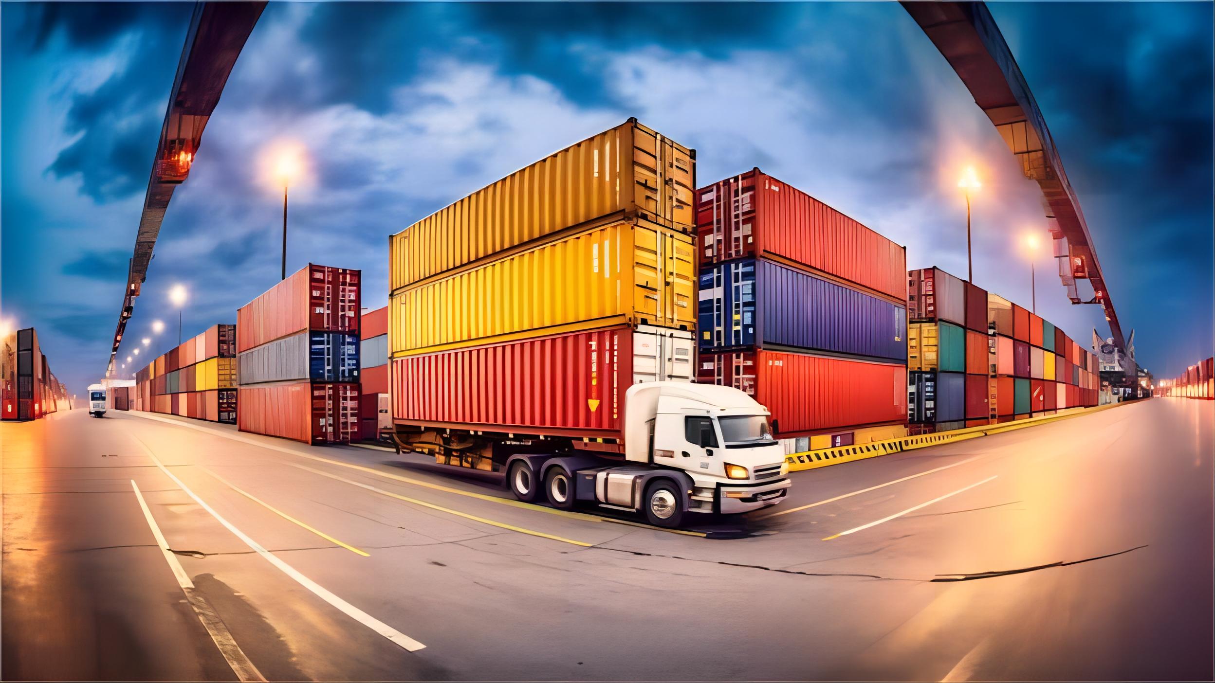 Cargo containers at a busy Chinese port illustrating fast customs clearance