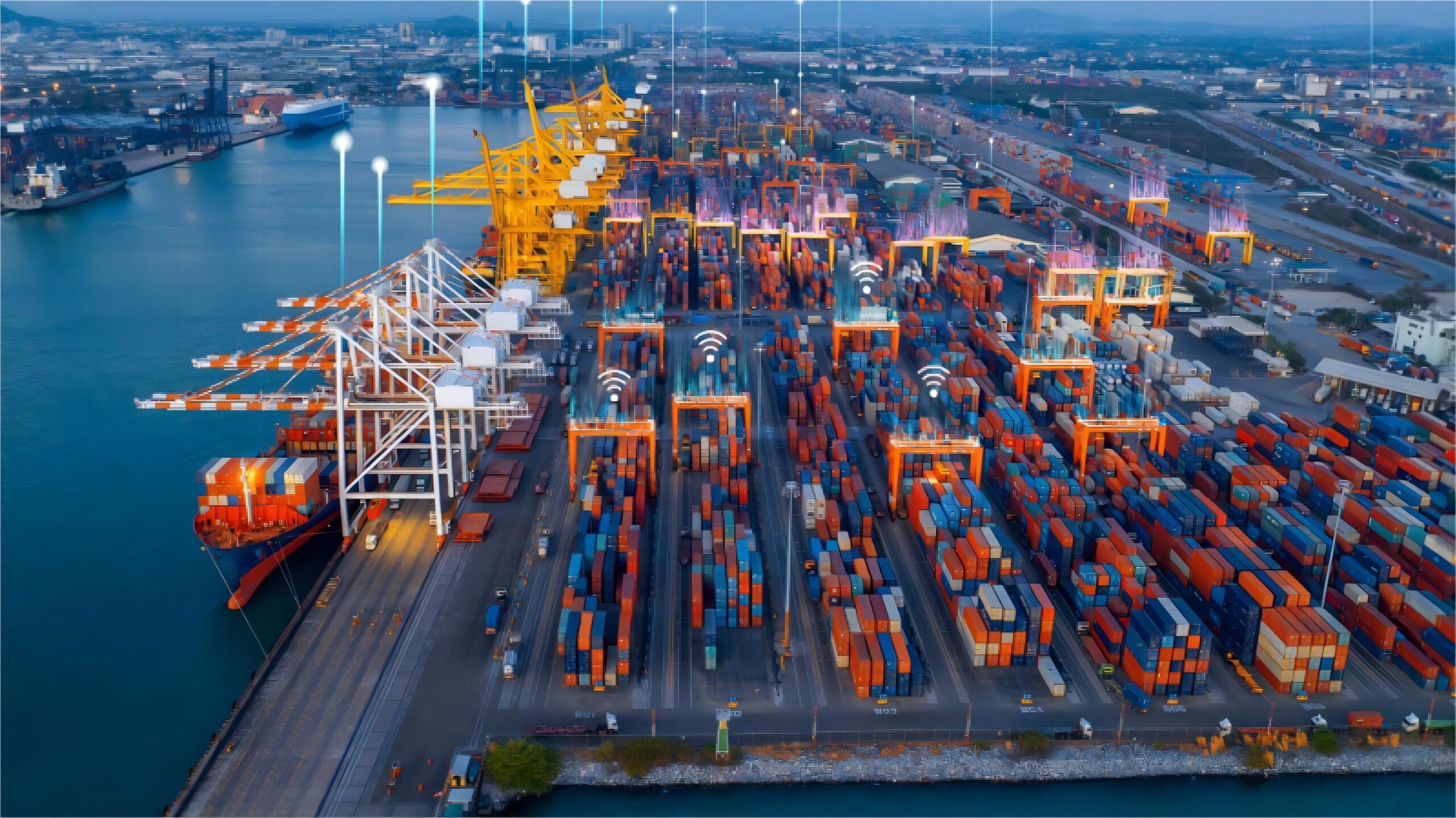 Warehouse workers preparing a bulk order for international shipping