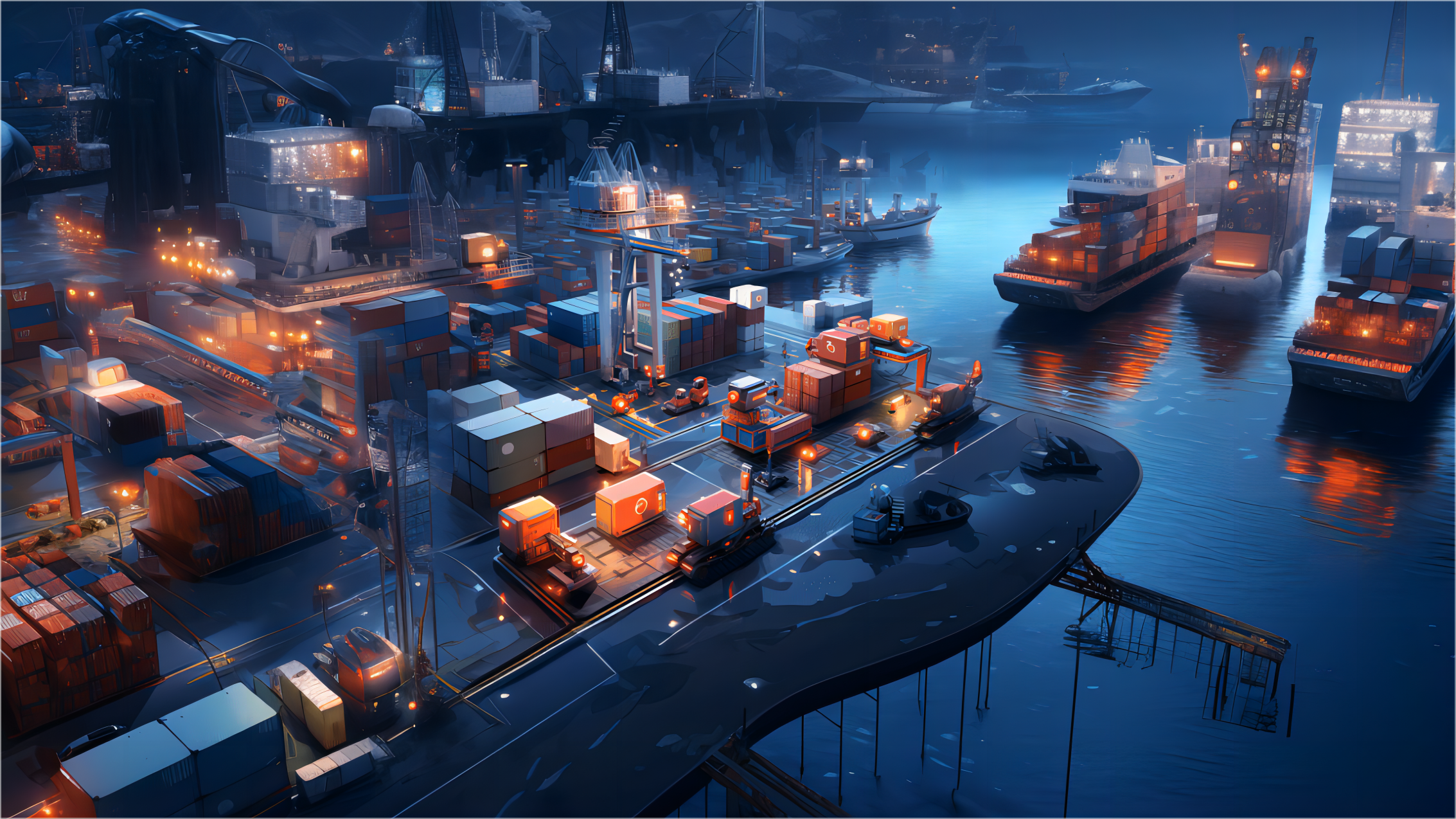 Comparison of shipping containers at a terminal