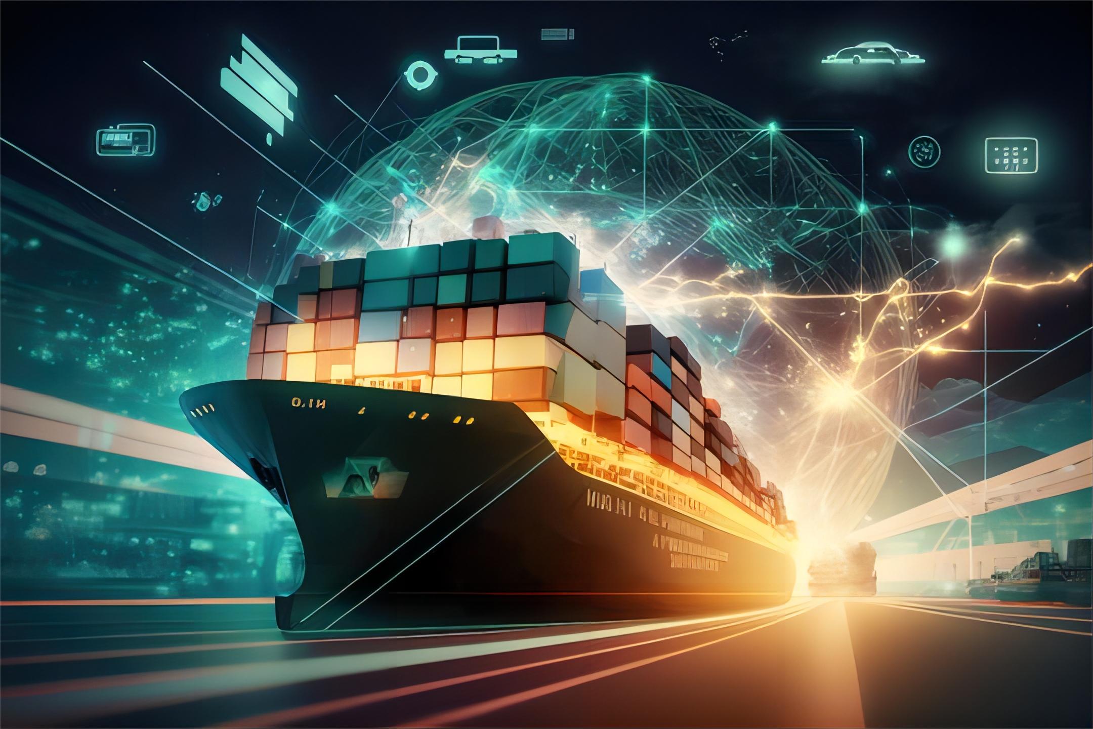 Cargo ship loaded with containers